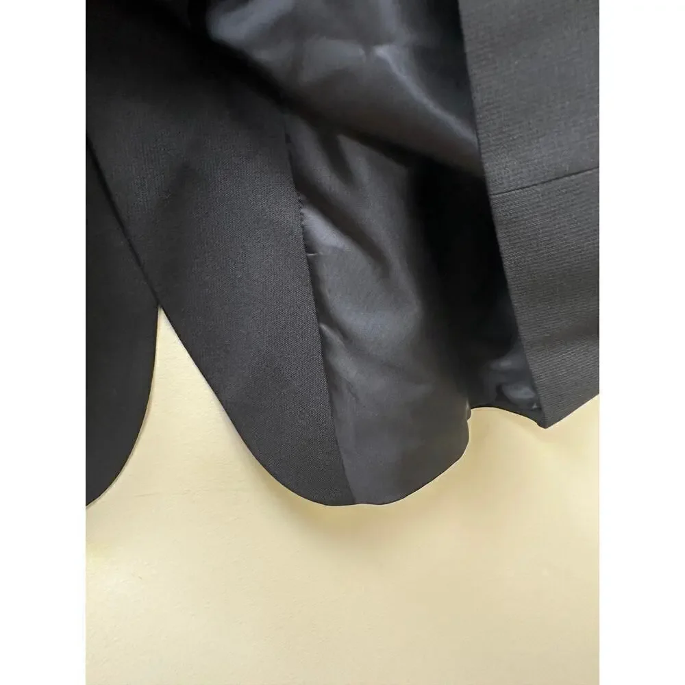 Dockers NWT Men's Black Two Button Notch Lapel Lined Blazer Jacket Size 48R FLAW